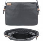 Nodo bag black clutch with a shoulder belt